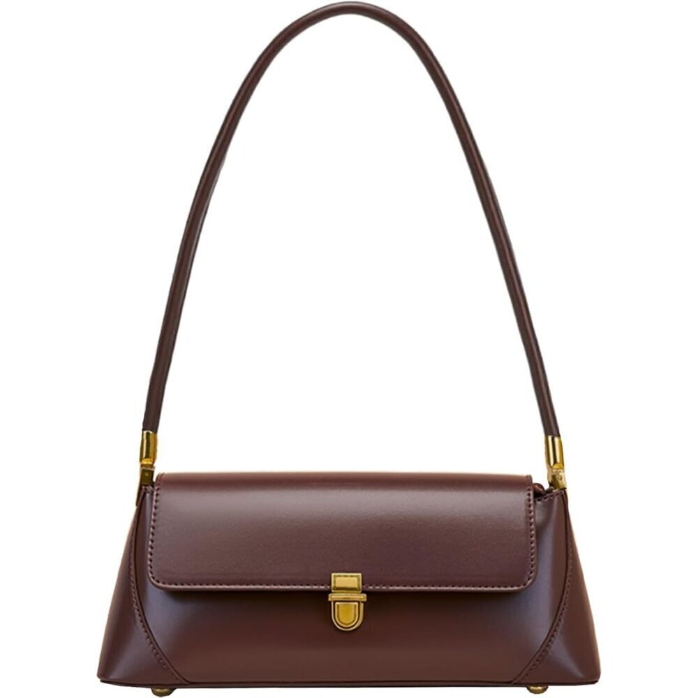 Vintage Small Shoulder Bag for Women with Zipper Closure and Classic Design
